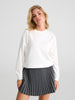 Sinsay Women’s White Pure-Ivory Essential Sweatshirt | Sinsay Lebanon