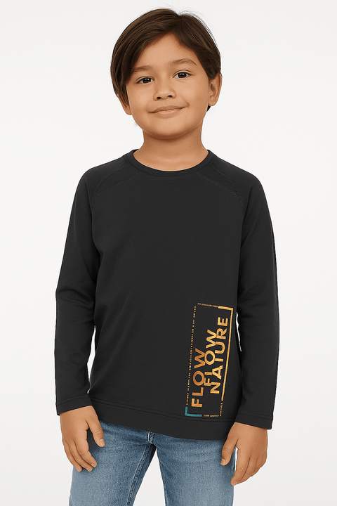 S.Oliver Boy's Black Long-Sleeve Blouse |S.Oliver in Lebanon