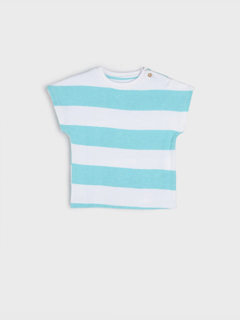 Sinsay Baby Boy's Aqua & White Stripped 2 Pieces Set | Sinsay In Lebanon