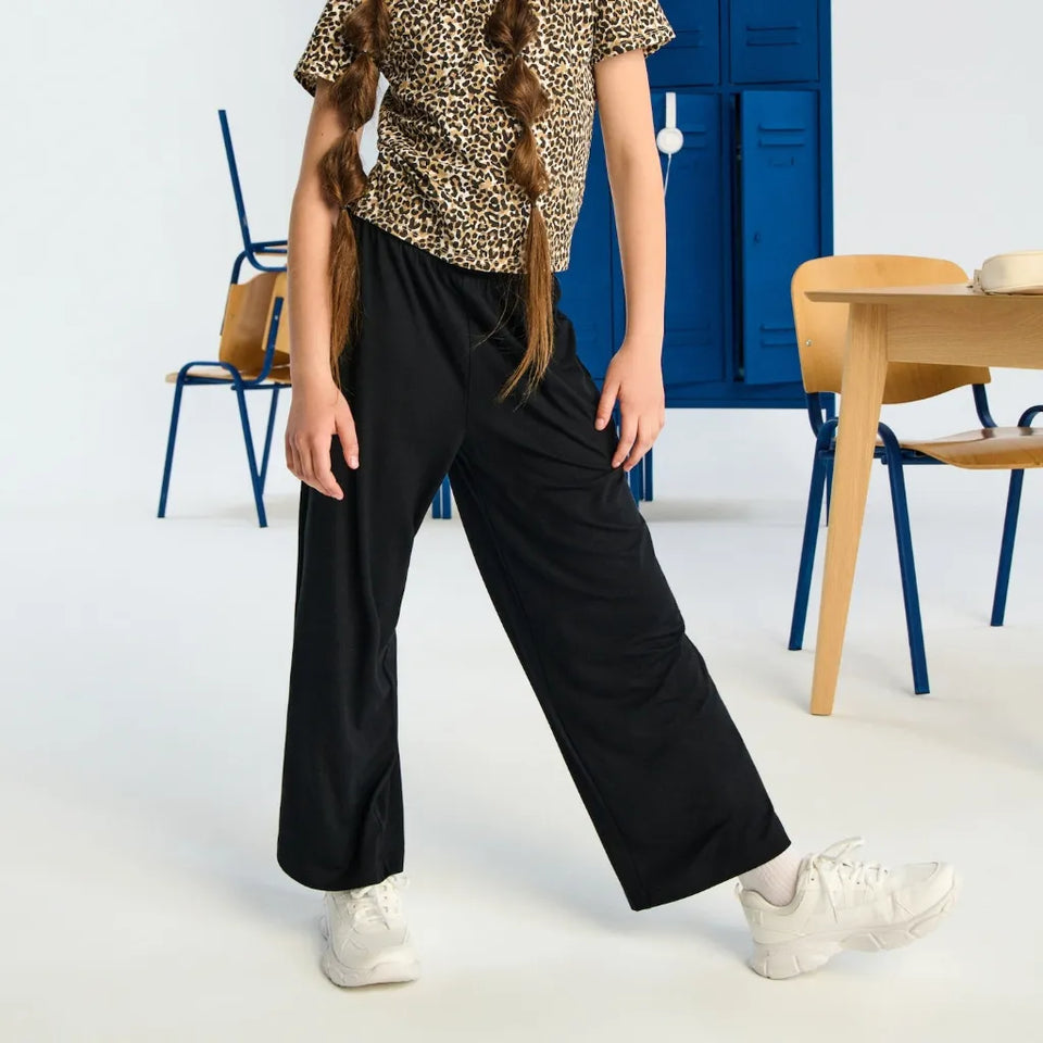 Sinsay Girl's Black Wide Leg Slim Pants