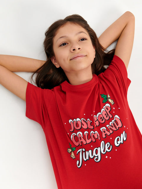 Sinsay Girl's Red Printed T-Shirt | Sinsay In Lebanon