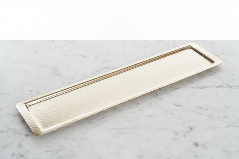 Lucky Tiger Hammered Rectangular Tray 71cmx19cm HMRCT