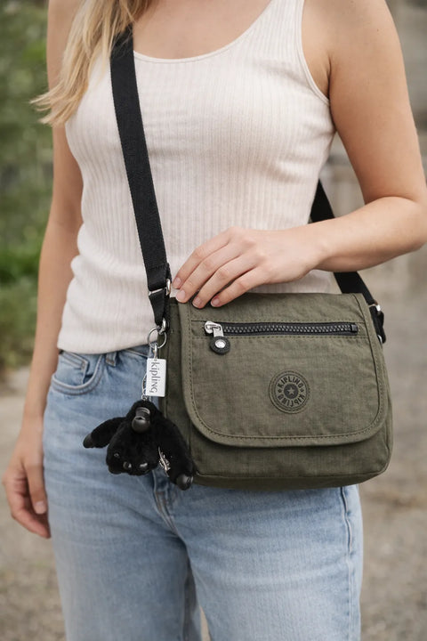 Kipling Women's Olive Green Sabian Mini Crossbody | Kipling In Lebanon