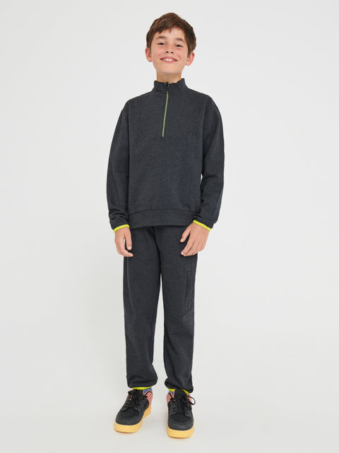 Sinsay Boy's Black Half Zip Sport Blouse | Sinsay In Lebanon