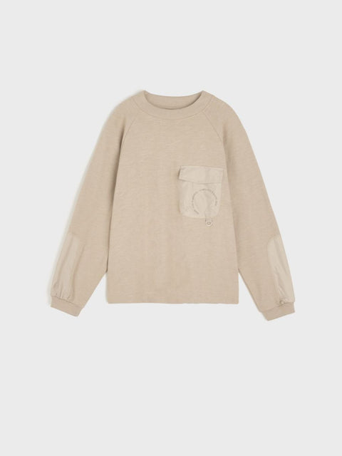 Sinsay Boy's Greige One Pocket Long Sleeve Sweatshirt |Sinsay In Lebanon