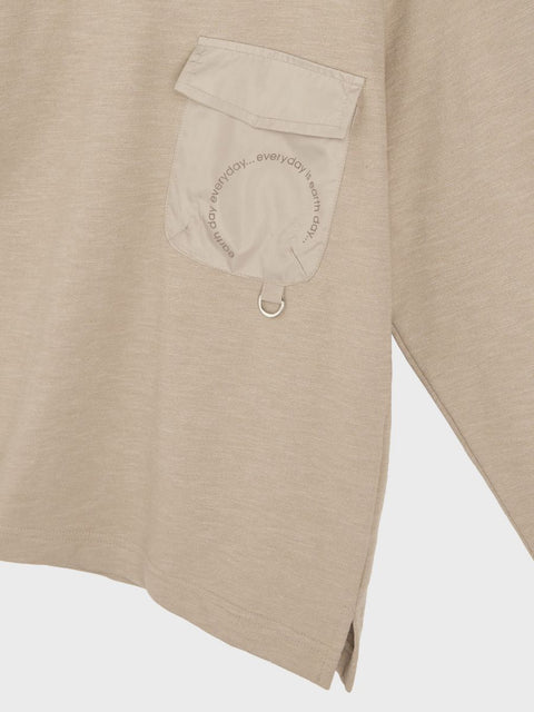 Sinsay Boy's Greige One Pocket Long Sleeve Sweatshirt |Sinsay In Lebanon