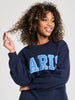 Sinsay Women's Navy Sweatshirt With Print | Sinsay In Lebanon