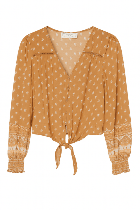 Hippie Rose Women's Brown Floral Long Sleeved Blouse |Hippie Rose In Lebanon