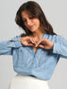 Sinsay Women's Blue Long Sleeve Shirt | Sinsay In Lebanon