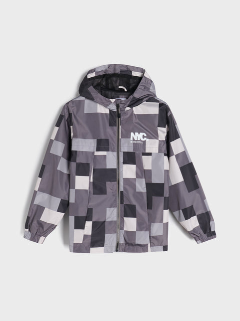 Sinsay Boy's Gray Multi Graphic Hooded Jacket|Sinsay In Lebanon