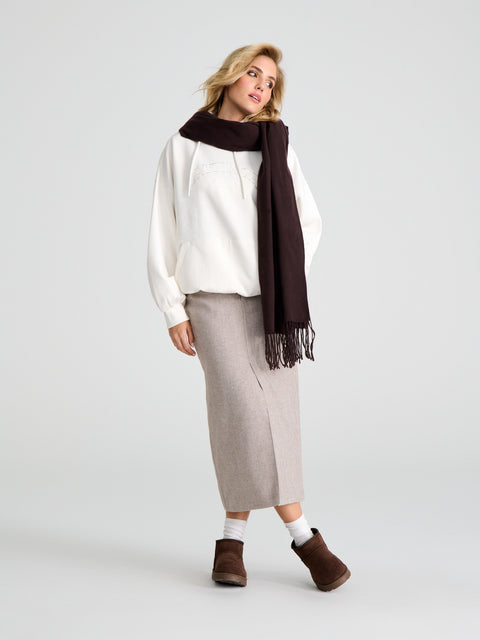 Sinsay Women's Off White Printed Sports Hoodie|Sinsay In Lebanon