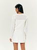 Sinsay Women's White V Neck Knitted Cardigan | Sinsay In Lebanon