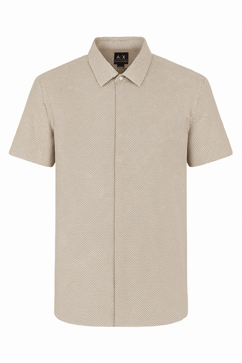 Armani Exchange Men's Off White Slim Shirt | Armani Exchange In Lebanon