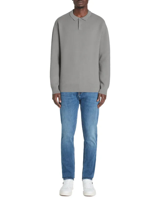 Celio Men's Grey Polo Neck Long Sleeve Blouse | Celio In Lebanon