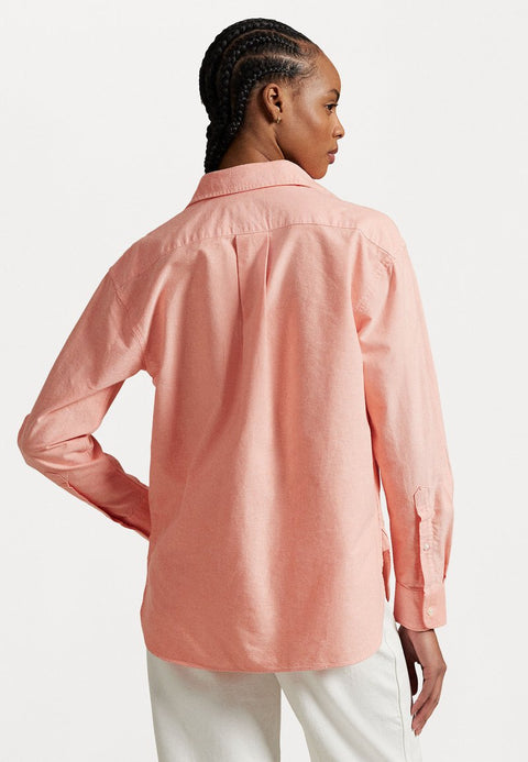 Polo Ralph Lauren Women's Coral Relaxed Fit Cotton Shirt | Polo Ralph Lauren In Lebanon
