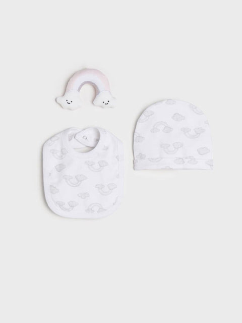 Sinsay Fox & Bunny Baby Girl's White & Baby Pink Set 5pcs | Sinsay In Lebanon