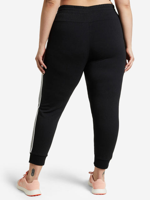 Adidas Women's Black & White Essentials Plus Size 3-Stripes Sweatpants | Adidas In Lebanon