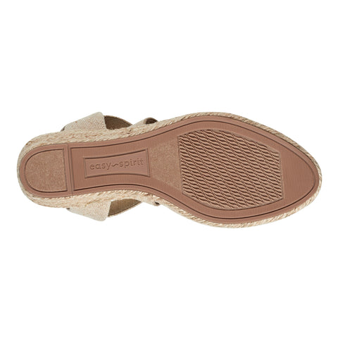Easy Spirit Women's Beige Meza Espadrille Wedge Sandals | Easy Spirit In Lebanon