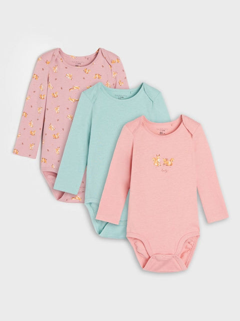 Sinsay Baby Girl's 3 Pack of Multicolor Bodysuit ANFK1147