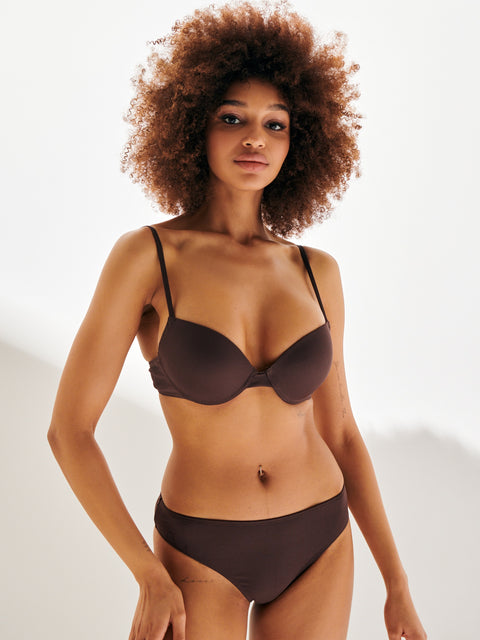 Sinsay Women's Brown Ribbed Bikini Bottom|Sinsay In Lebanon