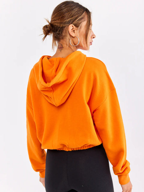 Forever 21 Air Walk Women's Orange Hoodie | Forever 21 In Lebanon