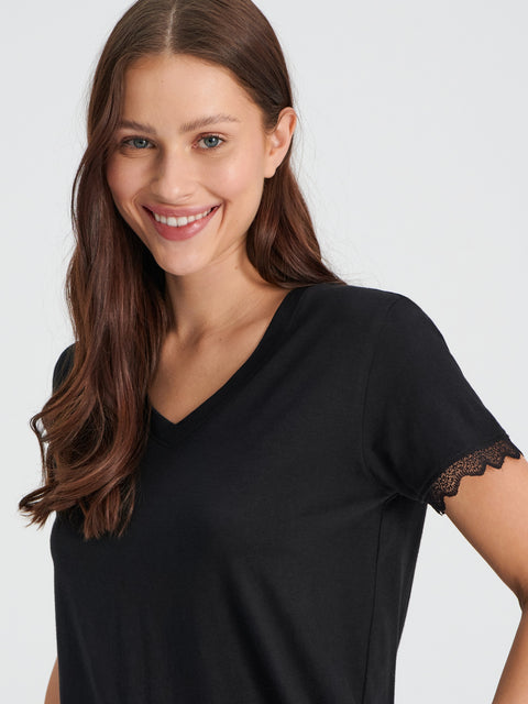 Sinsay Women's Black Two-Piece Pajama Set | Sinsay In Lebanon
