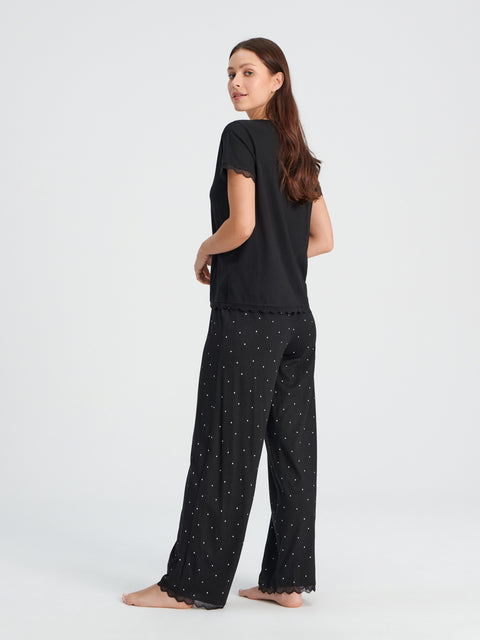 Sinsay Women's Black Two-Piece Pajama Set | Sinsay In Lebanon