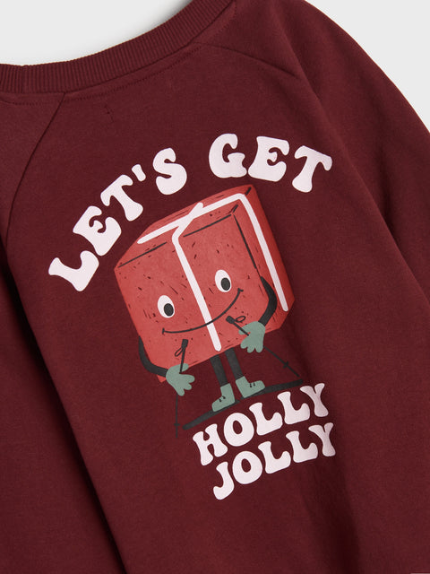 Sinsay Boy's Burgundy Printed Long Sleeve Sweatshirt|Sinsay In Lebanon