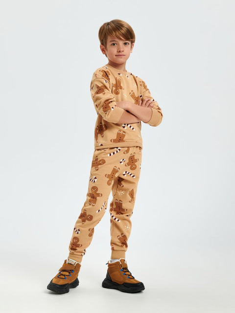 Sinsay Boy's Camel Printed Long Sleeve Sweatshirt |Sinsay In Lebanon