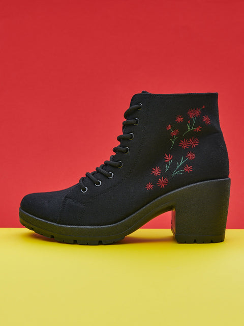 Sinsay Women's Black Lace-up Ankle Boots | Sinsay In Lebanon