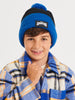 Sinsay Boy's Blue & Black Rib Knit Beanie | Sinsay In Lebanon