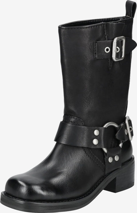 Betsey Johnson Women's Black Leather Blessing Boots | Betsey Johnson In Lebanon