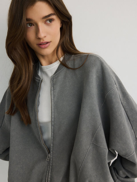 Reserved Women's Grey Oversized Jacket | Reserved In Lebanon