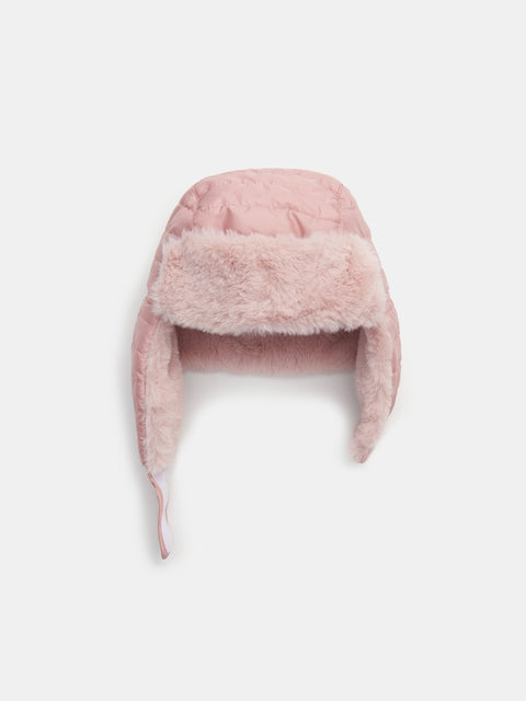 Sinsay Girl's Pink Quilted Faux Fur Trapper Hat | Sinsay in Lebanon