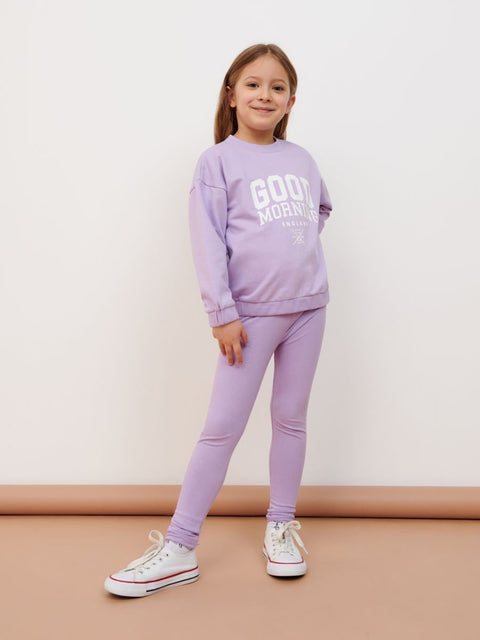 Sinsay Girl's Light Purple Sweatshirt & Legging Set |Sinsay In Lebanon