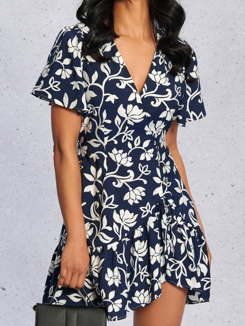 Sinsay Women's Navy/Blue Mini Dress | Sinsay in Lebanon