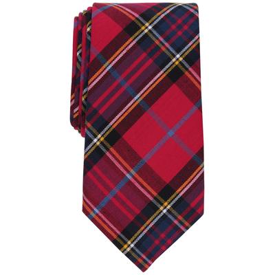Club Room Men's Multicolor Holiday Red Tartan Tie ABL383