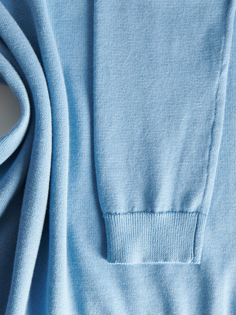 Close-up of a light blue fabric texture