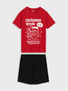 Sinsay Men's Black & Red Printed Short Pajama Set