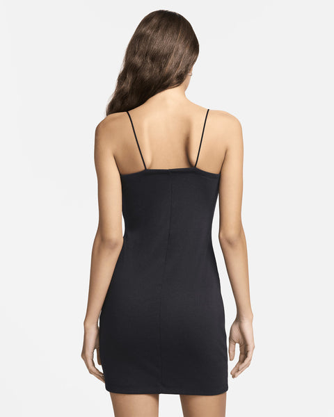 Nike Women's Black Sportswear Chill Knit Mini-Ribbed Camisole Dress | Nike In Lebanon