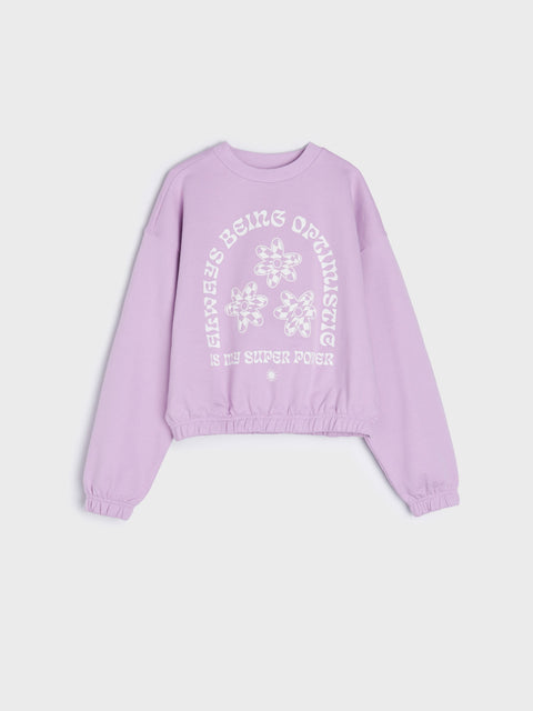 Sinsay Girl's Light Purple Sweatshirt And Shorts Set | Sinsay In Lebanon