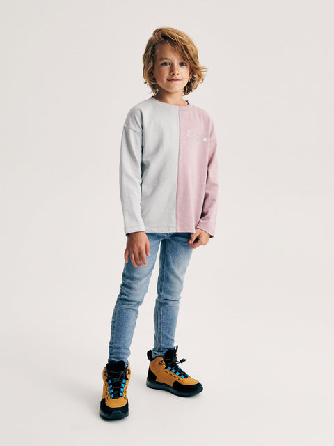 Reserved Boy's Grey & Dusty Rose T-Shirt | Reserved In Lebanon