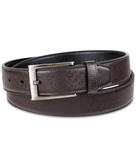 Alfani Men's Brown Saffiano Textured Belt  | Alfani  in Lebanon