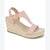 Kenneth Cole Reaction Women's Pink  Card Wedge Espadrille Heeled Sandals