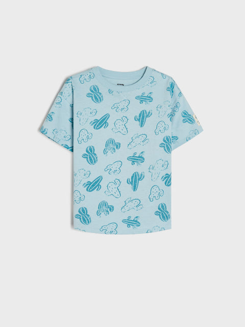 Sinsay Boy's Light Blue Short Sleeve T-Shirt With Print | Sinsay In Lebanon