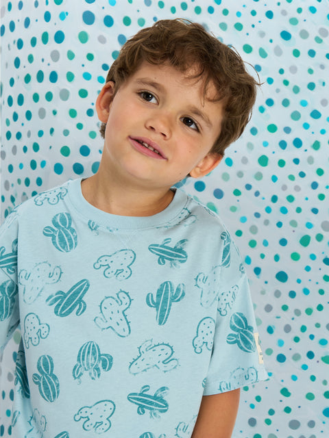 Sinsay Boy's Light Blue Short Sleeve T-Shirt With Print | Sinsay In Lebanon