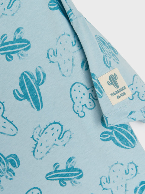 Sinsay Boy's Light Blue Short Sleeve T-Shirt With Print | Sinsay In Lebanon
