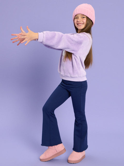 Sinsay Baby Girl's Navy Flare Trousers | Sinsay In Lebanon