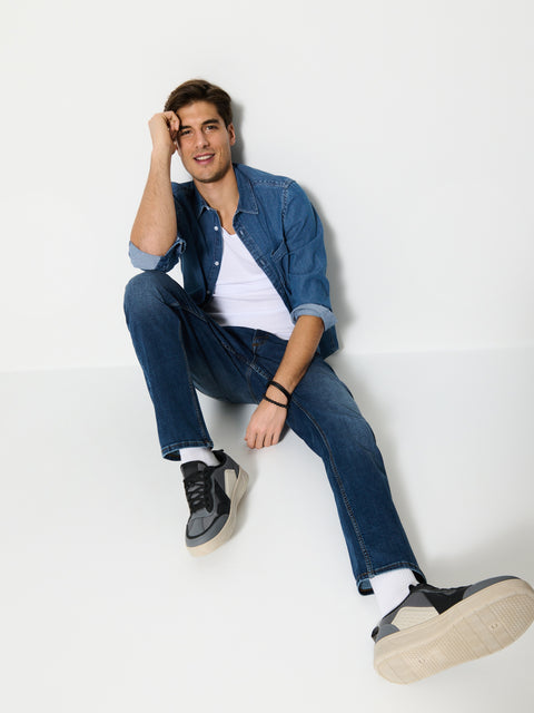 Sinsay Men's Grey Lace-Up Sneakers | Sinsay In Lebanon