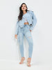 Sinsay Women's Light Blue Denim Biker Jacket | Sinsay In Lebanon